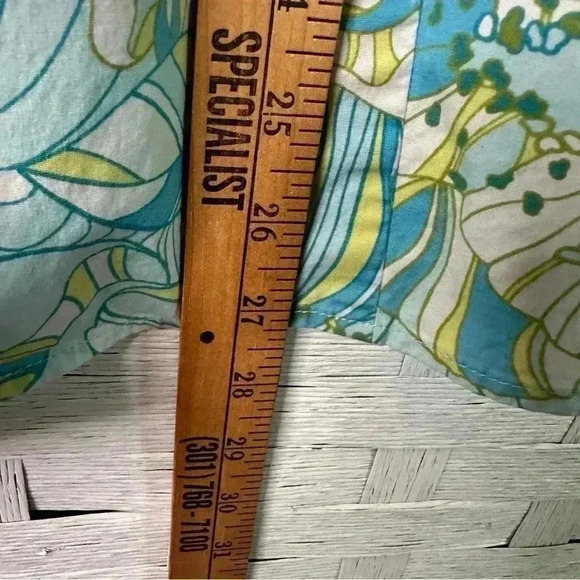 Lane Bryant floral button-down blouse blue green yello coastal grandma plus size - Picture 6 of 8